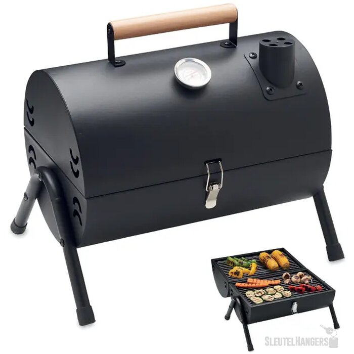 Draagbare barbecue met handvat Zwart