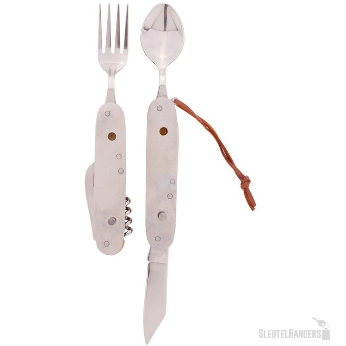 Zakmes Met Opvouwbare Bestekset Naturel