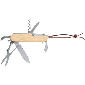 Bamboe Zakmes Met 9 Functies Naturel Bamboe Zakmes Met 9 Functies Naturel