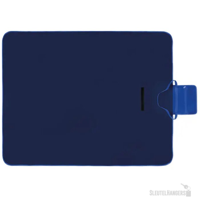 Fleece picknickkleed met schouderriem Blauw