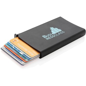 Standaard aluminum RFID kaarthouder zwart