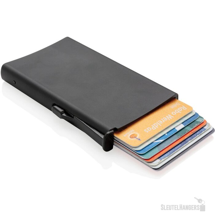 Standaard aluminum RFID kaarthouder zwart