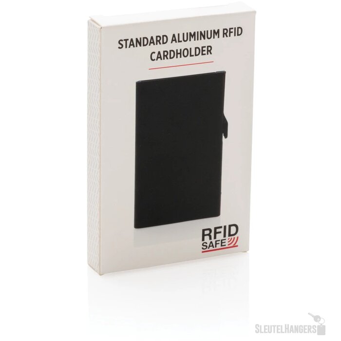Standaard aluminum RFID kaarthouder zwart