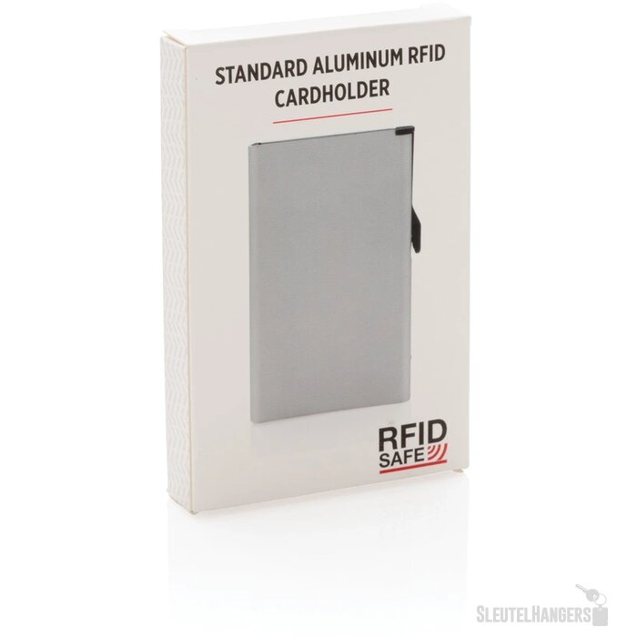 Standaard aluminum RFID kaarthouder zilver