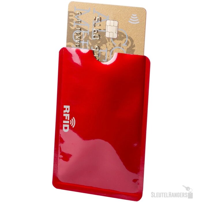 Aluminium Pashouder Voor 1 Pasje Rood