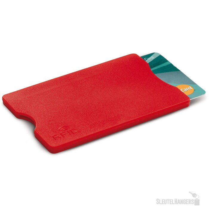 Hardcase kaarthouder voor 1 pas Rood