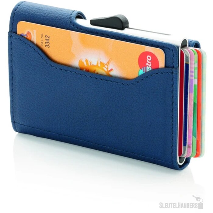 C-Secure aluminium RFID kaarthouder & portemonnee blauw