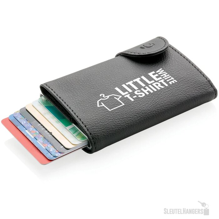 C-Secure aluminium RFID kaarthouder & portemonnee zwart, zilver