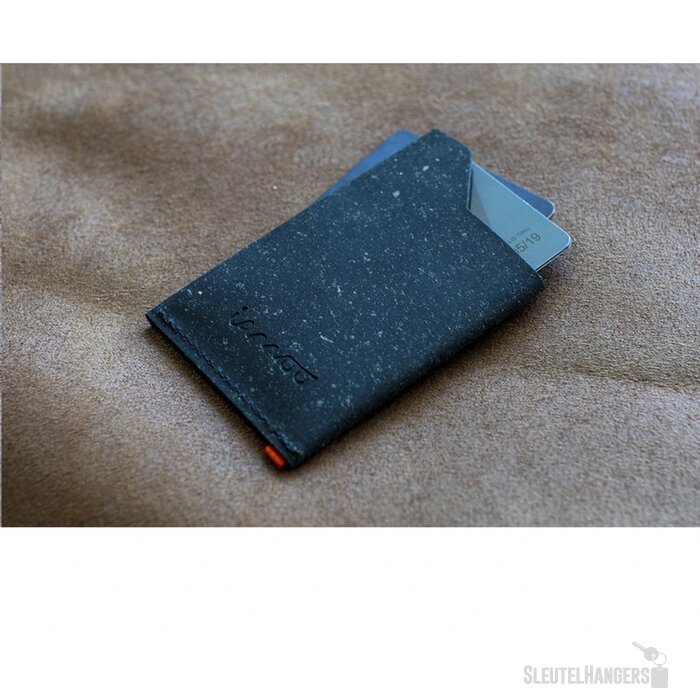 Gerecyclede Leren Pashouder Zwart