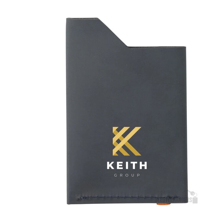 Gerecyclede Leren Pashouder Blauw