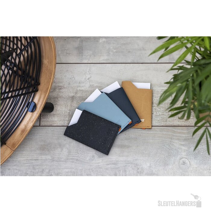Gerecyclede Leren Pashouder Blauw