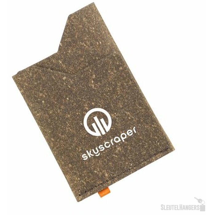 Gerecyclede Leren Pashouder Bruin