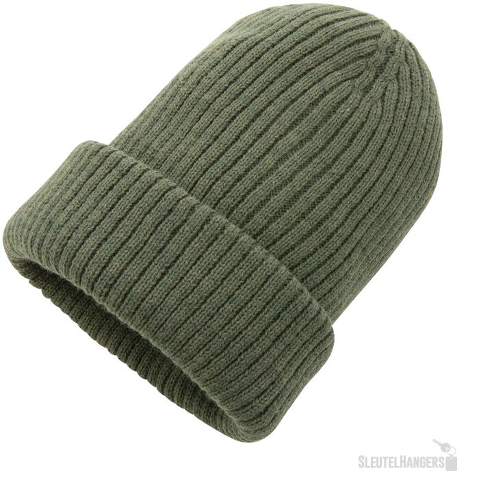 Impact AWARE™ Polylana® dubbel gebreide beanie groen