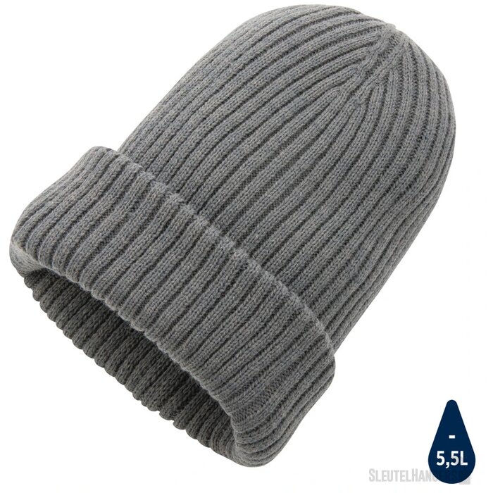 Impact AWARE™ Polylana® dubbel gebreide beanie antraciet