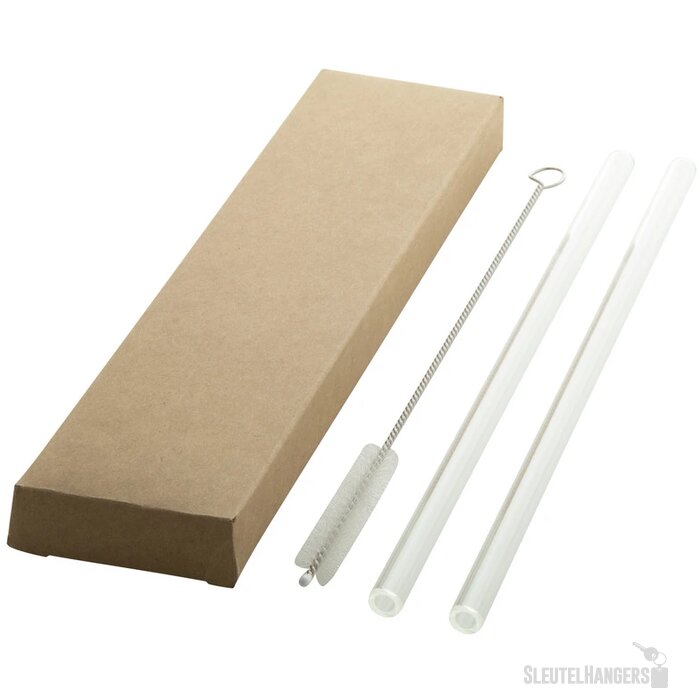 Doosje Met 2 Herbruikbare Rietjes Transparant