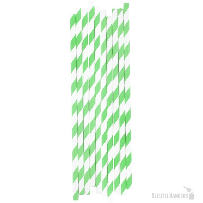 Doosje Met 10 Papieren Rietjes Groen
