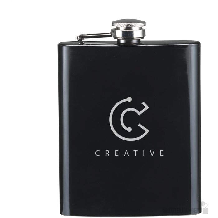 Rvs Heupfles In Kleur Zwart