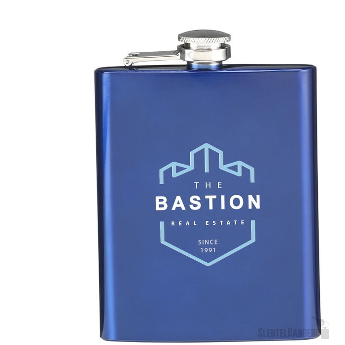 Rvs Heupfles In Kleur Blauw