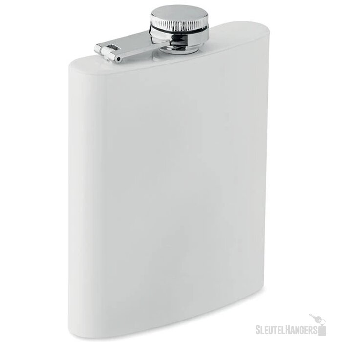 Gerecyclede heupfles met sublimatielaag Wit