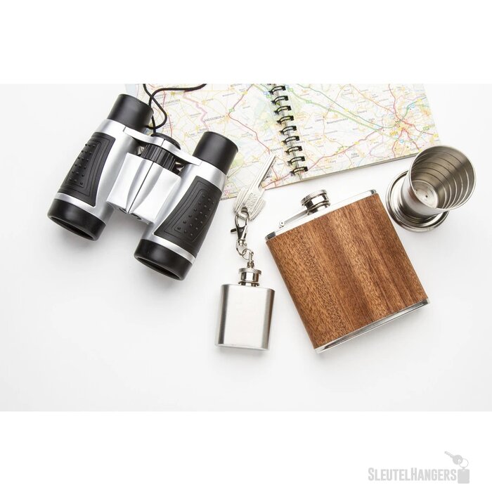 Houten Heupfles Beige