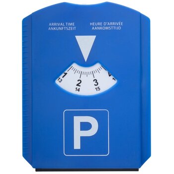 Parkeerschijf Met Ijskrabber Blauw Parkeerschijf Met Ijskrabber Blauw