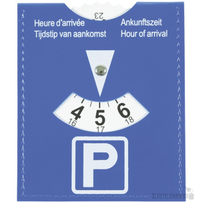 Kunstlederen parkeerschijf Blauw