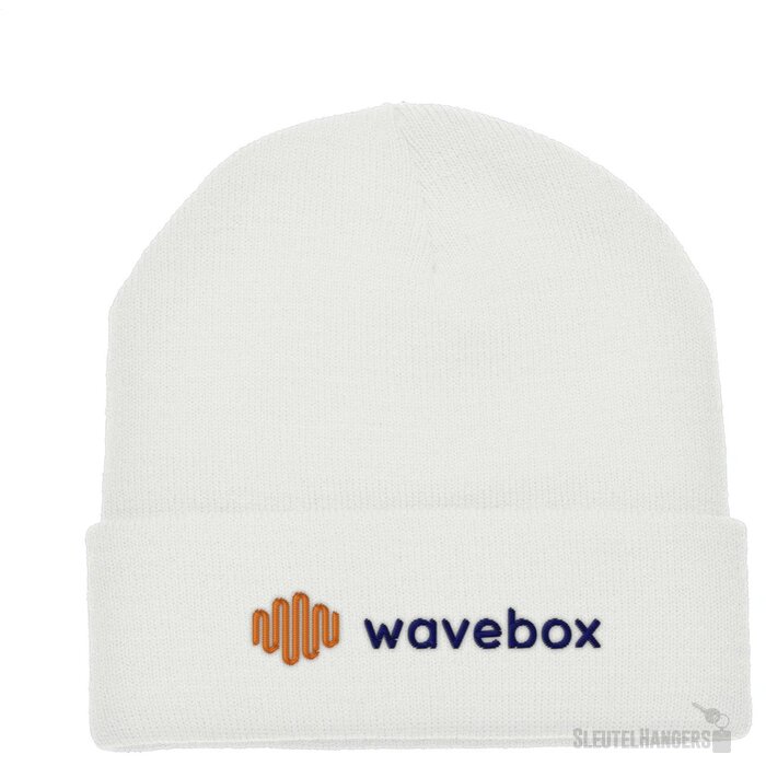 Gebreide Muts Met Omslag Crème