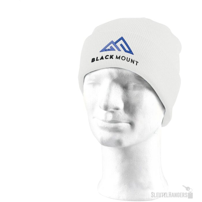 Gebreide Muts Met Omslag Crème