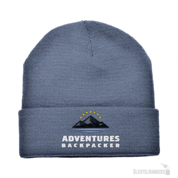 Gebreide Muts Met Omslag Grijs