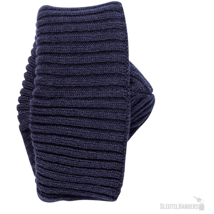 Gebreide Wintermuts Met Patch Blauw