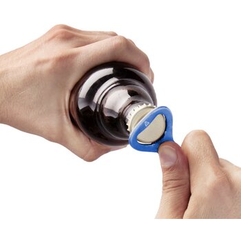 Gerecycled Aluminium Flesopener Blauw Gerecycled Aluminium Flesopener Blauw