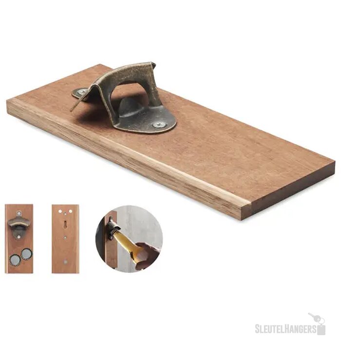 Bieropener voor aan de muur Bruin