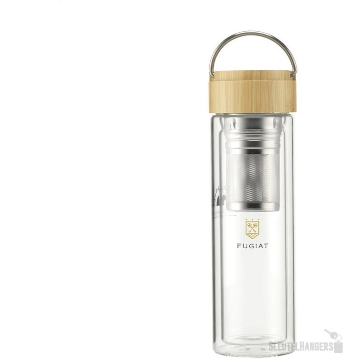 Bamboe waterfles met infuser (300 ml) Bruin