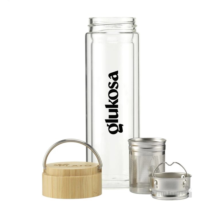 Bamboe Waterfles Met Infuser (300 Ml) Bruin