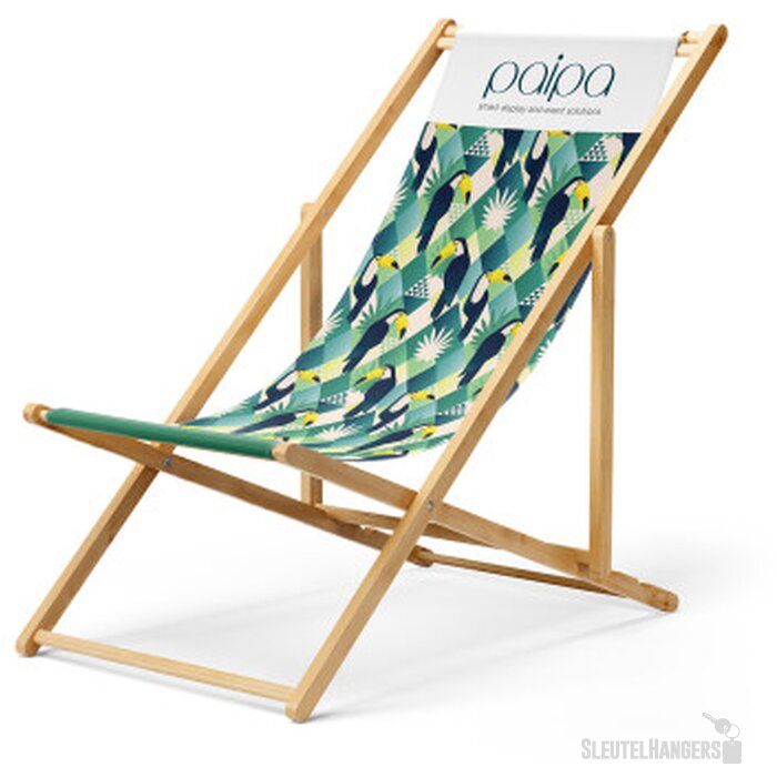 Houten strandstoel Wit