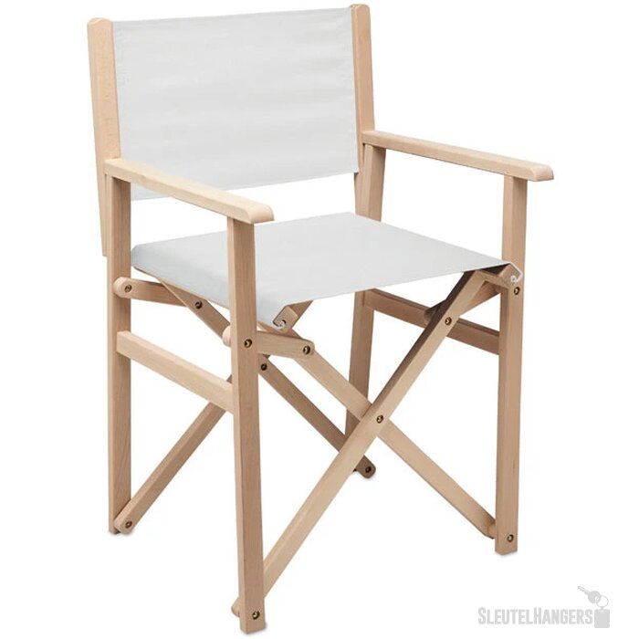 Opvouwbare houten strandstoel Rimies wit