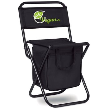 Opvouwbare strandstoel/koeltas Zwart