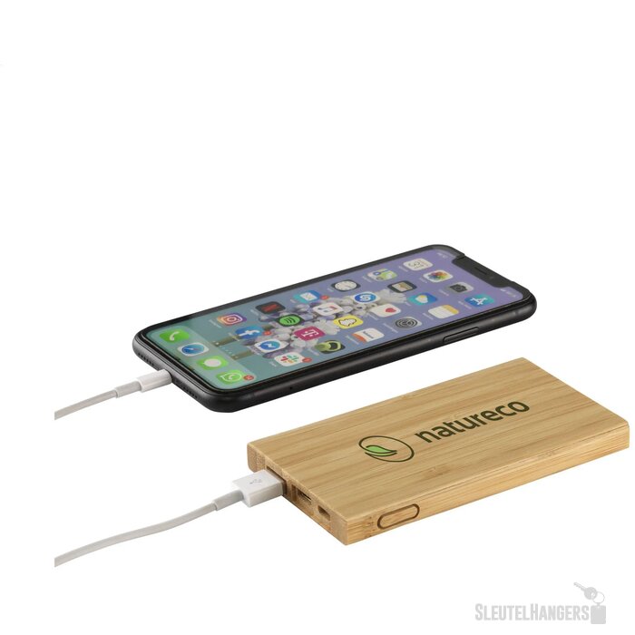 Bamboe powerbank (4000 mAh)