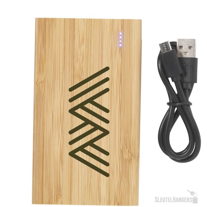 Bamboe powerbank (4000 mAh) Bruin