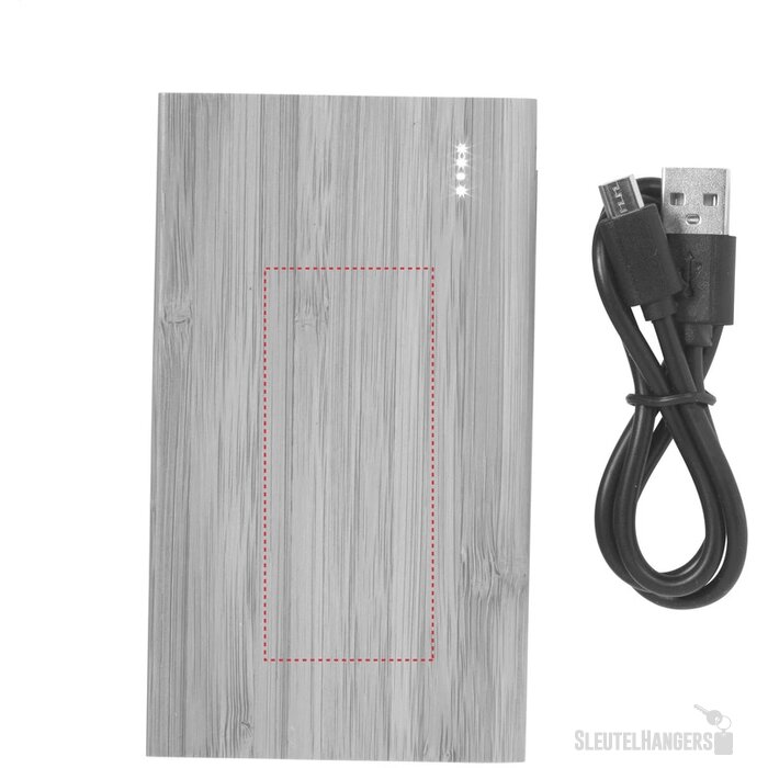 Bamboe powerbank (4000 mAh) Bruin