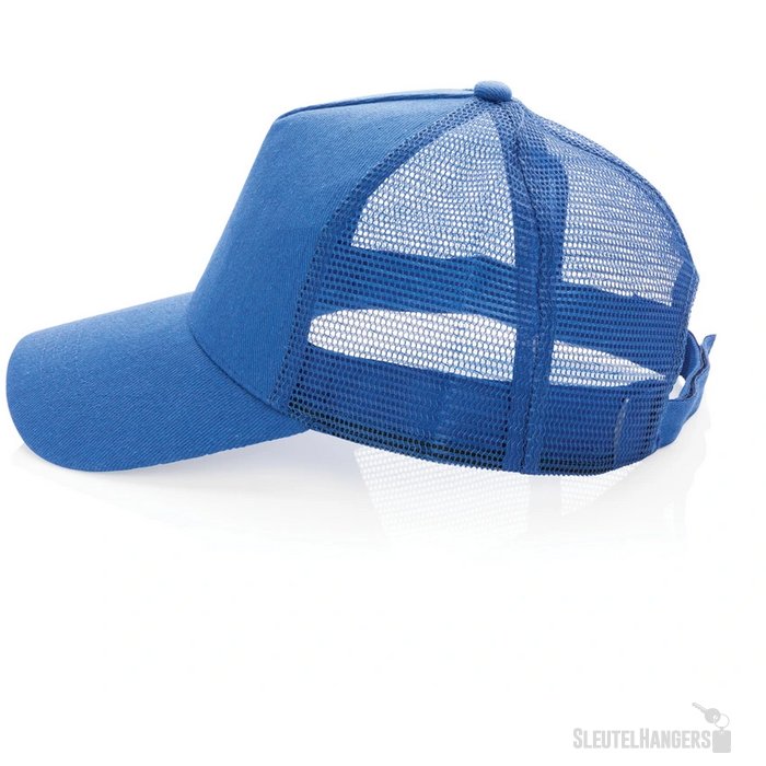 Recycled katoenen trucker cap Blauw