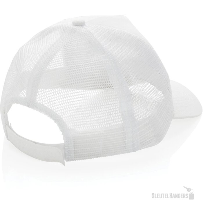 Recycled katoenen trucker cap Wit
