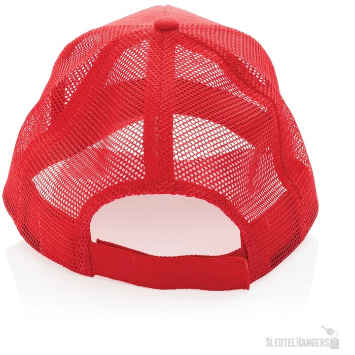 Recycled katoenen trucker cap Rood
