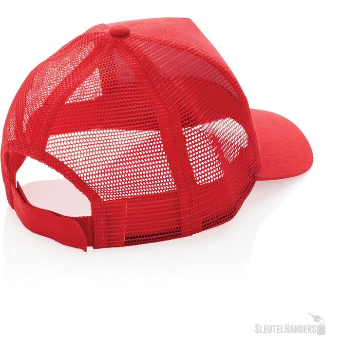 Recycled katoenen trucker cap Rood