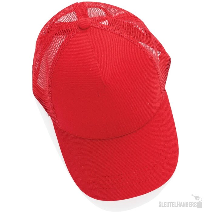 Recycled katoenen trucker cap Rood