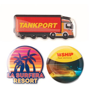 Metalen pin in eigen vorm (doming)