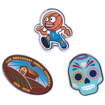 Metalen pin in eigen vorm (bedrukken)