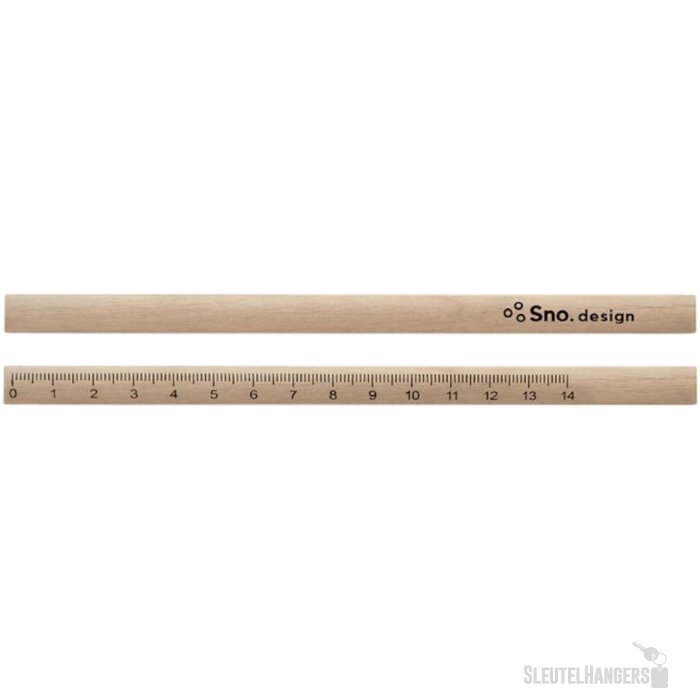 Timmermanspotlood met liniaal Bruin