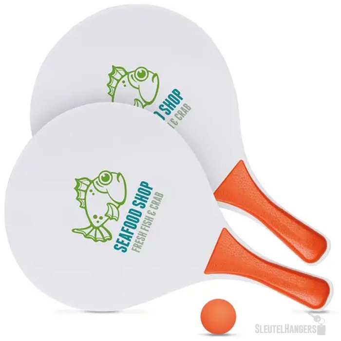 Beach tennis set Oranje