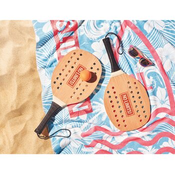 Houten strandtennis set Bruin Houten strandtennis set Bruin